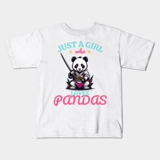 Just A Girl Who Loves Pandas Kids T-Shirt